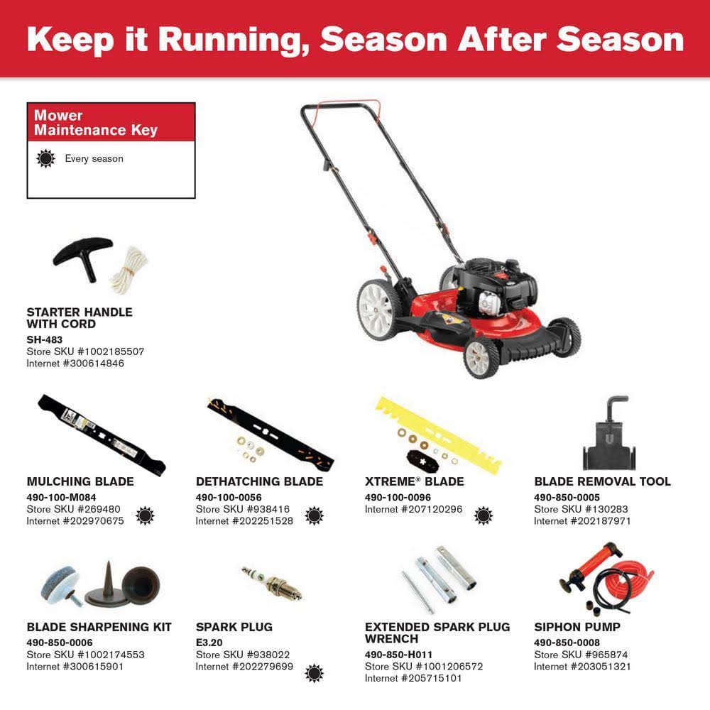 Troy-Bilt 21in. 140cc Briggs & Stratton Gas Push Lawn Mower with Mulching Kit Included